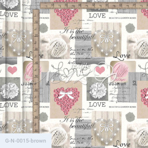 Ткань для постельного белья Голд Euro N-0015-brown_1444