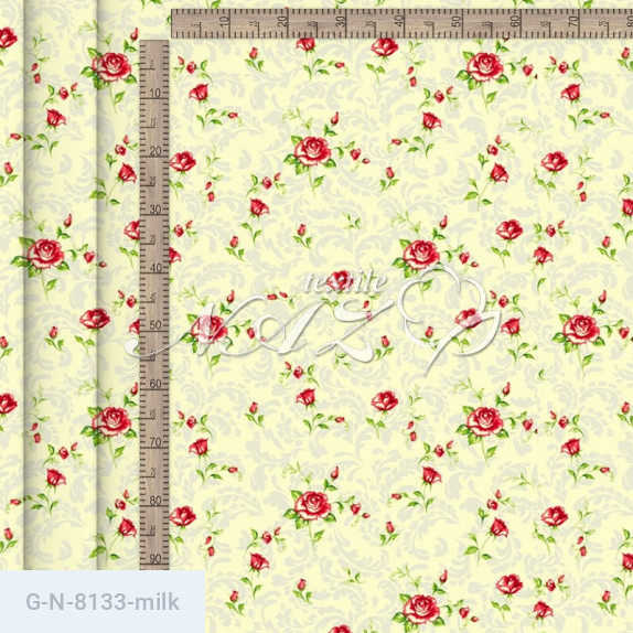 Тканина для постільної білизни Голд N-8133-milk - фото 2