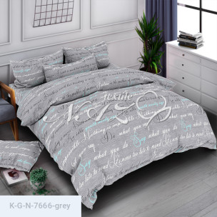 Комплект постельного белья Gold N-7666-grey_66367