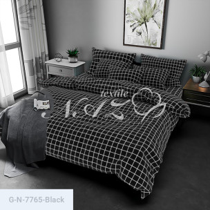 Ткань для постельного белья Голд Euro N-7765-Black_70030