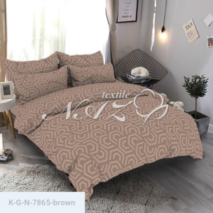 Комплект постільної білизни Gold N-7865-brown_69627