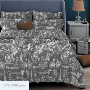 Ткань для постельного белья Голд Euro N-7888-grey_69873