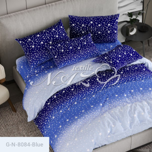 Ткань для постельного белья Голд Euro N-8084-Blue_70647