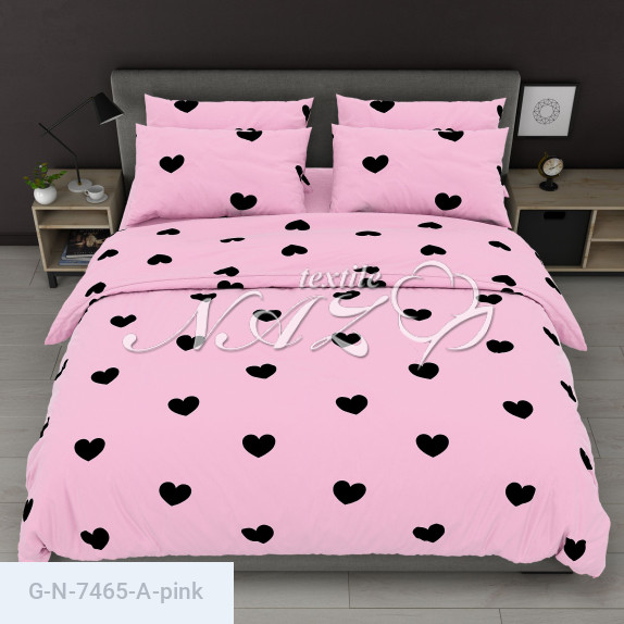 Ткань для постельного белья Голд Euro N-7465-A-pink - фото 3
