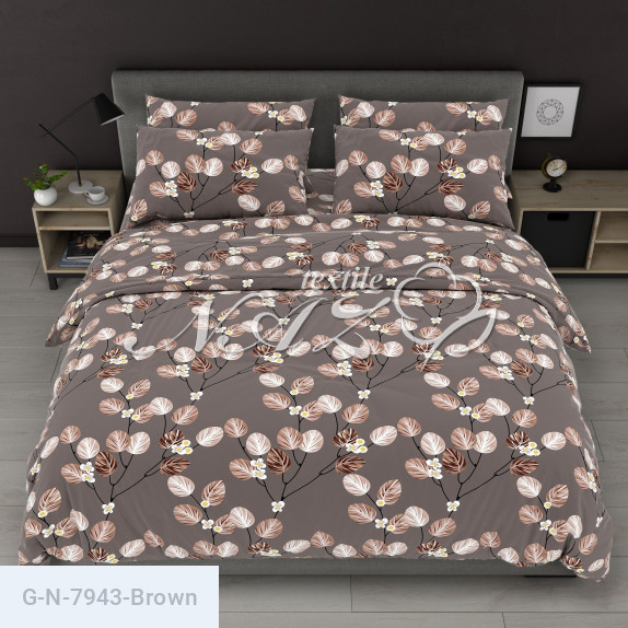 Тканина для постільної білизни Голд N-7943-Brown - фото 3