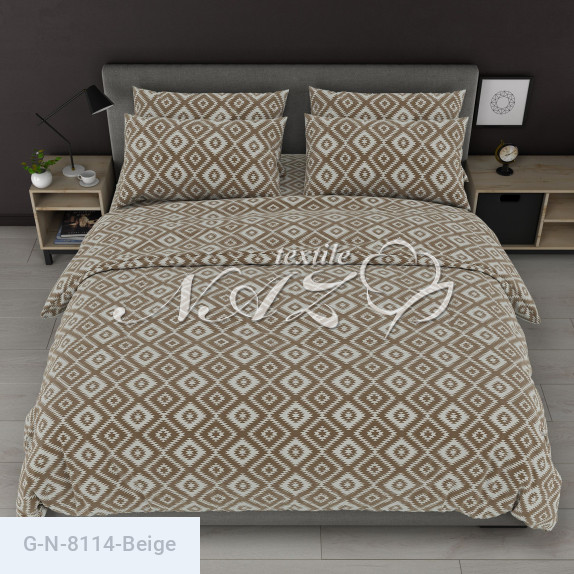 Тканина для постільної білизни Голд Euro N-8114-Beige - фото 3
