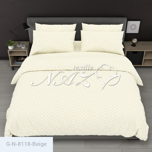 Тканина для постільної білизни Голд Euro N-8118-Beige - фото 3