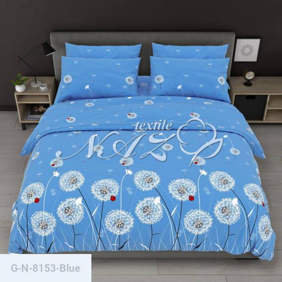 Тканина для постільної білизни Голд N-8153-Blue - фото 3