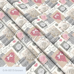 Ткань для постельного белья Голд Euro N-0015-brown_1444