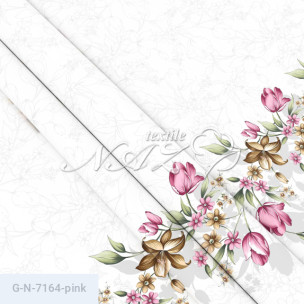 Ткань для постельного белья Голд Euro N-7164-pink_2149