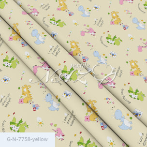 Ткань для постельного белья Голд Euro N-7758-yellow_68307