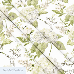 Ткань для постельного белья Голд Euro N-8442-White_72439