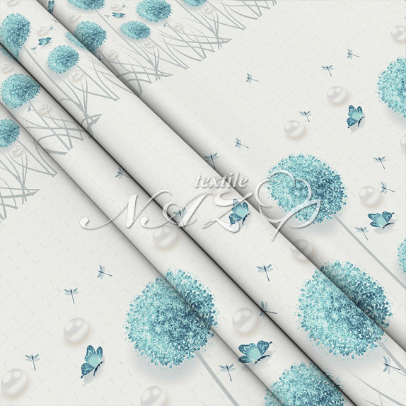 Ткань с бабочками