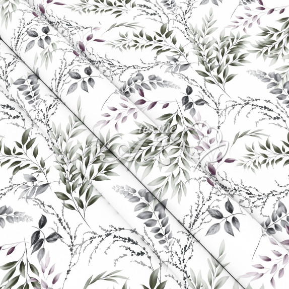 Ткань с растениями