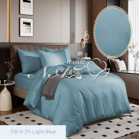 Тканина тиснена D-21-Light-Blue - фото 1