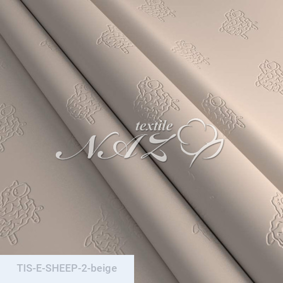 Ткань тисненая E-SHEEP-2-beige - фото 1