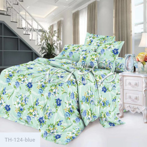 Ткань для пухо-перьевых изделий Тик 140 гр (100% хлопок) 124-blue_71220