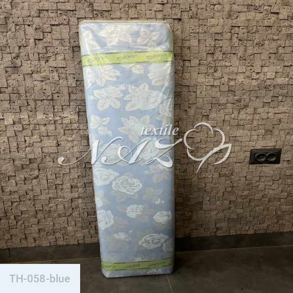 Тканина для пухо-пір'яних виробів Тік 140 гр (100% бавовна) 058-blue - фото 1