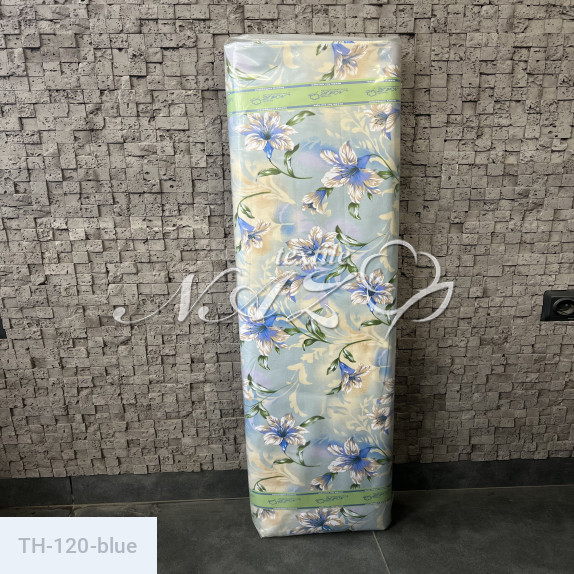 Тканина для пухо-пір'яних виробів Тік 140 гр (100% бавовна) 120-blue - фото 1